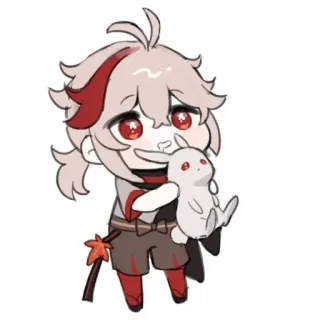 🤤 40c2a114 Kaedehara Kazuha Genshin Impact Anime, Videospiel, Kawaii, Süß, Chibi, Kazuha, Genshin Impact whatsapp sticker