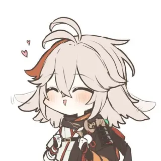 🥰 7034e214 Kaedehara Kazuha Genshin Impact Anime, Genshin Impact, Kawaii, Chibi, Kazuha whatsapp sticker