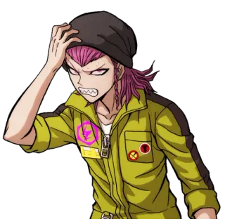 😕 275e9686 Kazuichi Souda Danganronpa 애니메이션, 소우다 카즈이치, 단간론파, 스트레스, 짜증 telegram sticker