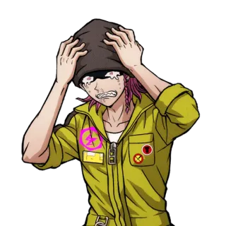 😭 0ec498e3 Kazuichi Souda Danganronpa anime, nhân vật, Danganronpa, Kazuichi Souda, khóc, buồn bã whatsapp sticker
