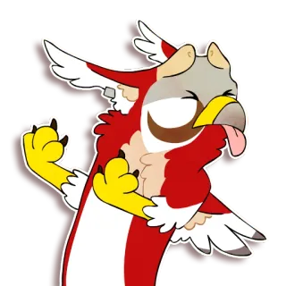 😱 0bda699c gryphon, mythical creature, animal, sticker, cartoon telegram sticker