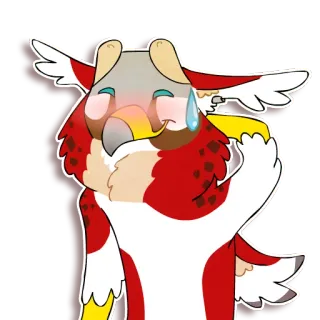 ☺️ 56a99f45 owl, anthro, animal, sticker, cartoon, cute, crying, sweat telegram sticker