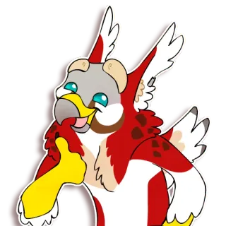 👍 60898d88 bird, cartoon, animal, character, thumbs up telegram sticker