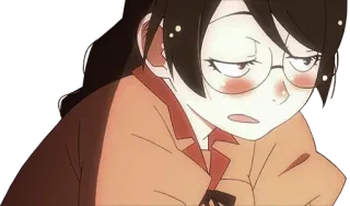 😒 112fabaa Anime, Garota, Óculos, Desenho animado, Personagem telegram sticker