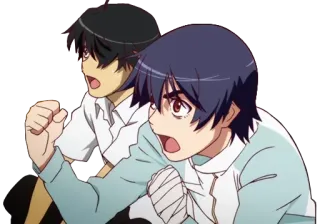 👍 11934793 Anime, Animado, Soco no ar, Celebração, Amigos telegram sticker