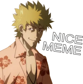 👌 40382f3f NICE MEME meme, engraçado, anime telegram sticker