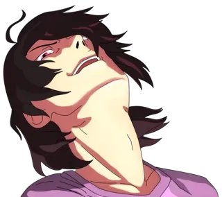 😼 ccf56cef anime, desenho animado, personagem, rosto telegram sticker