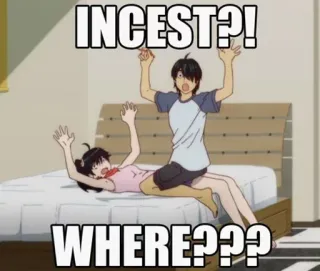 😱 fcafba32 INCEST?!
WHERE??? Anime, Incesto, Questionável, Família, Humor telegram sticker
