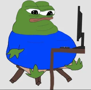 🤔 954edd97 Pepe the Frog Pepe, sapo, meme, meme da internet, triste, preguiçoso, deprimido telegram sticker