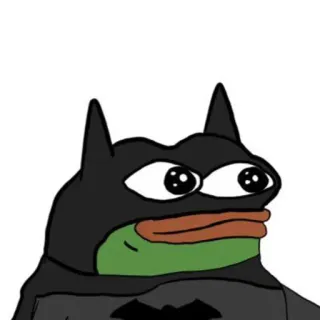 🦇 fdbc8f30 Pepe the Frog Pepe, Sapo, Meme, Batman, Super-herói telegram sticker