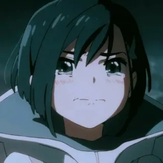 💖 f28b5a91 Ichigo Darling in the Franxx anime, chorando, triste, Ichigo, Darling in the Franxx, personagem, choroso telegram sticker