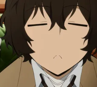 ☹️ e310031e Osamu Dazai Bungo Stray Dogs Dazai, Anime, Manga, Bungo Stray Dogs, Karakter, Osamu Dazai, Karakter anime telegram sticker