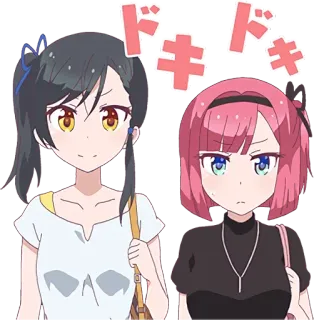 💗 85e776a7 ドキドキ アニメ, 女の子, ドキドキ, かわいい, かわいい telegram sticker