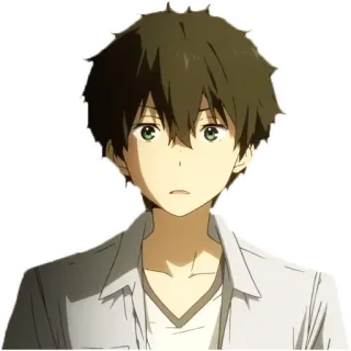 😨 9f22f603 Anime, Menino, Personagem, Retrato, Ilustração telegram sticker