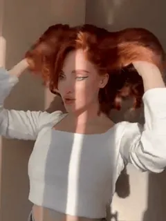 🍓 6631c967 pelo rojo, mujer, retrato, belleza, modelo, femenina telegram sticker