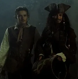 🤪 254d03b6 Jack Sparrow Pirates of the Caribbean film, pirat, charakter, jack sparrow, will turner, piraten, film, orlando bloom, johnny depp telegram sticker