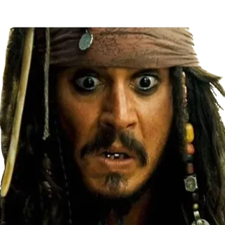 😦 95376bac Captain Jack Sparrow Pirates of the Caribbean Pirat, lustig, Gesicht, Film, Figur telegram sticker
