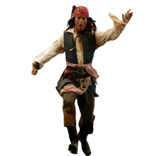 🏃 a3740cc3 Jack Sparrow Pirates of the Caribbean pirat, figur, film, lustig, kapitän telegram sticker