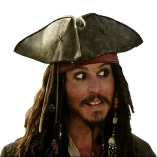 😊 a4a9e91a Jack Sparrow Pirates of the Caribbean Pirat, Kapitän, Film, Figur, Jack Sparrow, Johnny Depp telegram sticker