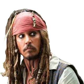 😑 ac039764 Jack Sparrow Pirates of the Caribbean pirat, kapitän, film, figur, film telegram sticker