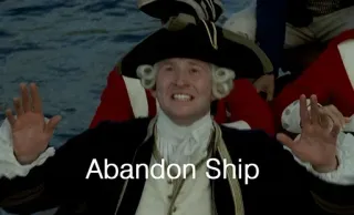 😱 c8216894 Abandon Ship Verlassen, Schiff, Pirat, Kapitän, Meer, Ozean telegram sticker