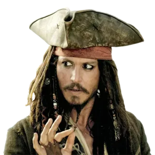 👌 d6f56e99 Jack Sparrow Pirates of the Caribbean Pirat, Figur, Film, Fantasy, Abenteuer telegram sticker