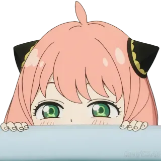 👀 04aabc4e Anya Forger Spy x Family Anime, Cartoon, Personage, Schattig, Meisje whatsapp sticker