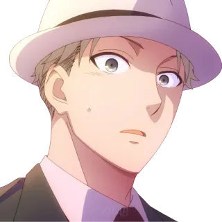 😳 1132017d Loid Forger Spy x Family Anime, Spion, Loid Forger, Spy x Family, Personage, Cartoon whatsapp sticker