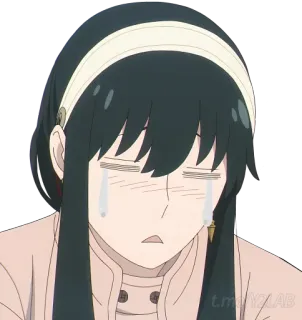 😭 32d9bdeb Yor Forger Spy x Family yor forger, spy x family, anime, huilen, verdrietig, personage whatsapp sticker