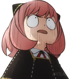 😰 6d6caa3d Anya Forger Spy x Family Anime, Spy x Family, Anya, Forger, Cartoon, Personage, Geschrokken whatsapp sticker