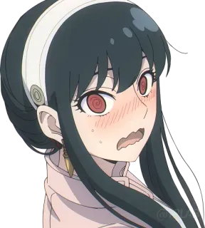 😵‍💫 7c406a02 Yor Forger Spy x Family yor forger, spy x family, anime, geschokt, vrouw, cartoon whatsapp sticker
