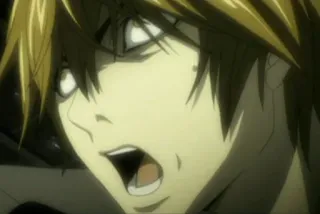 😨 be491362 Light Yagami Death Note Anime, Death Note, Light Yagami, Manga, Personnage telegram sticker