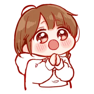 💞 0b01b941 Anime, Kawaii, Carino, Chibi, Ragazza, Manga telegram sticker
