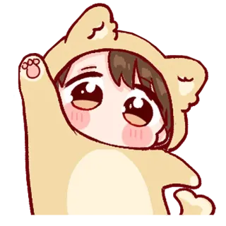💞 a097f9cf carino, kawaii, anime, orso, cosplay, bambino telegram sticker