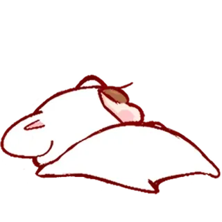 💞 d3f7b4e5 animale, criceto, carino, dormire, cartone animato telegram sticker
