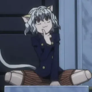⚜ 1b3c7b1e Neferpitou Hunter x Hunter Аниме, Кот, Гуманоид, Антропоморфный whatsapp sticker