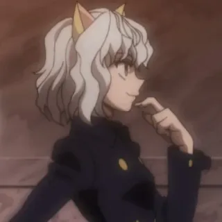 ⚜ 9a298501 Neferpitou Hunter x Hunter аниме, кот, охотник, злодей whatsapp sticker