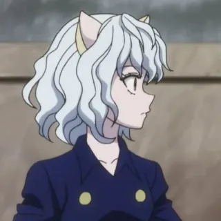 ⚜ a065946d Neferpitou Hunter x Hunter аниме, кот, персонаж, Hunter x Hunter, Неферпиту, химера-муравей whatsapp sticker