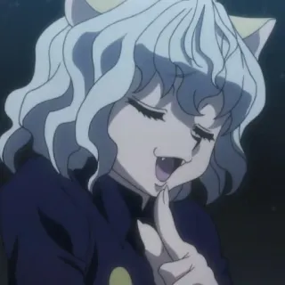 ⚜ a7ba51f2 Neferpitou Hunter x Hunter Аниме, Кот, Злодей, Муравей, Ухмылка whatsapp sticker