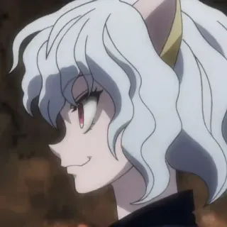 ⚜ c517f24e Neferpitou Hunter x Hunter Аниме, Кот, Охотник, Неферпиту, Злодей whatsapp sticker