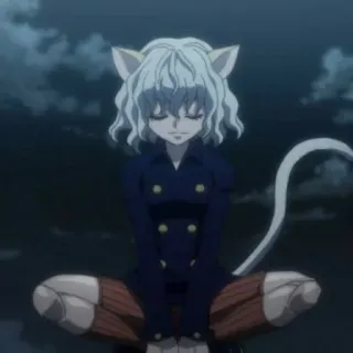 ⚜ db90c48a Neferpitou Hunter x Hunter Аниме, Кот, Муравей, Нэн, Химера, Охотник whatsapp sticker