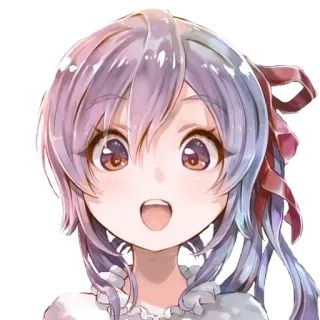 😍 077fcd62 Anime, Manga, Dziewczyna, Portret, Słodkie, Ilustracja, Kreskówka telegram sticker