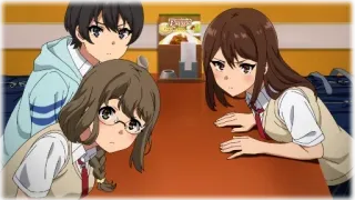 😐 130fb9ae Rascal Does Not Dream of Bunny Girl Senpai Anime, Stół, Kawiarnia, Szkoła, Dziewczyna, Postacie telegram sticker