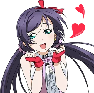 😍 2477e685 Dziewczyna anime, Kreskówka, Słodkie, Miłość, Serca telegram sticker