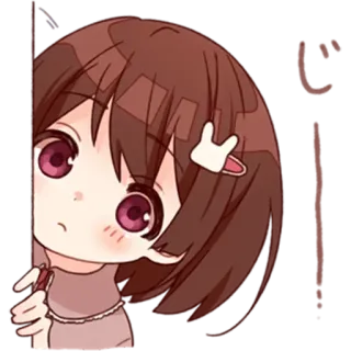 👀 38965316 Anime, Manga, Kreskówka, Słodkie, Dziewczyna, Chibi telegram sticker