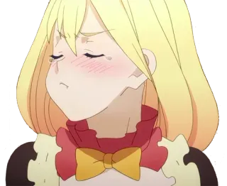 😤 405455a5 Anime, Dziewczyna, Blondynka, Słodkie, Pokojówka, Wyraz telegram sticker