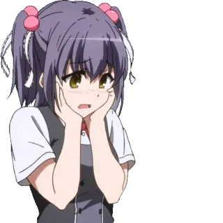 😳 91fecf96 Anime, Dziewczyna, Słodkie, Kreskówka, Postać, Naklejka telegram sticker