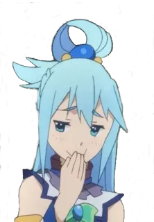 😏 bc45353c Aqua Konosuba Anime, Manga, Konosuba, Aqua, Postać, Waifu telegram sticker