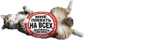 🖕 04ea8d5c МНЕ ПЛЕВАТЬ НА ВСЕХ, ВАЛЯЮСЬ ГДЕ ХОЧУ, СТОПКОТ gato, pegatina, ruso, actitud felina telegram sticker