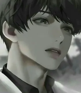 📖 ab6af5a4 аниме парень, мультфильм, искусство, мужской персонаж, портрет whatsapp sticker